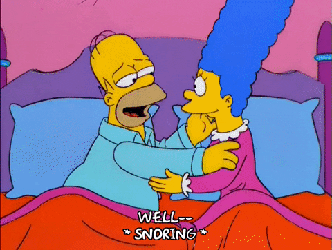 Snoring Homer Large Marge Simpson GIF