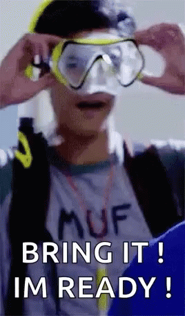 Snorkeling Goggles Bring It GIF