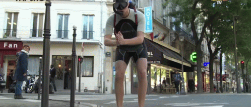 Snorkeling Street Flood GIF