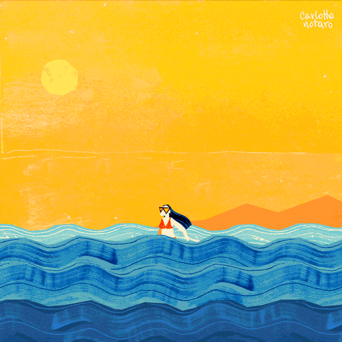 Snorkeling Swimming Illustration Animation GIF