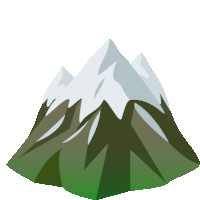 Snow Capped Mountain Travel Sticker GIF