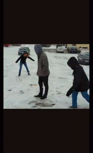 Guy Sliding And Dancing On Snow Day GIF