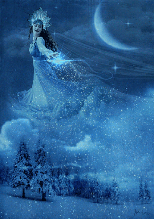 Snow Fairy Creating Winter GIF