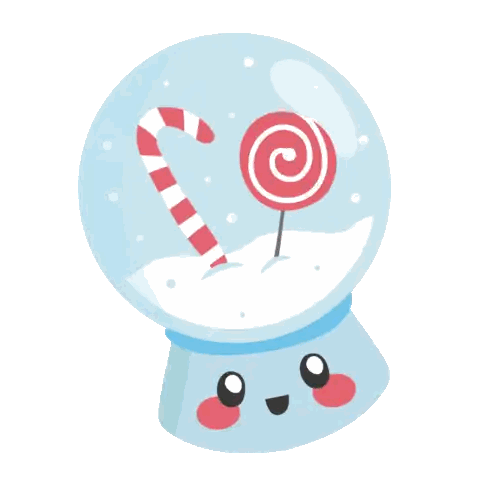 Snow Globe with Lollipop and Candy Cane