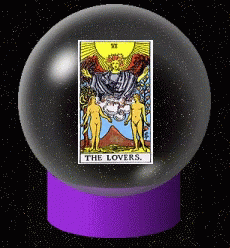 Snow Globe With Lovers Tarot Card