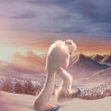 Snow Monster Animated Happy Dance GIF