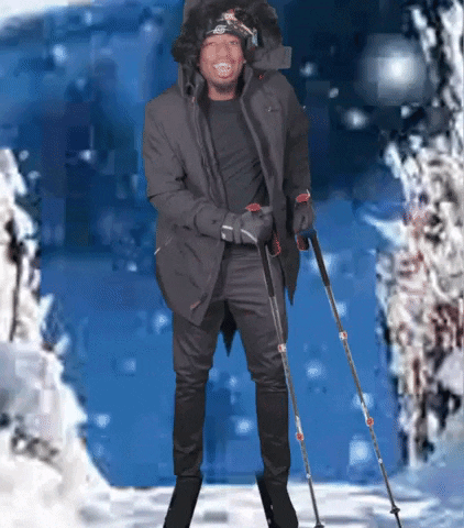 Snow Skiing Happy Dance Meme GIF