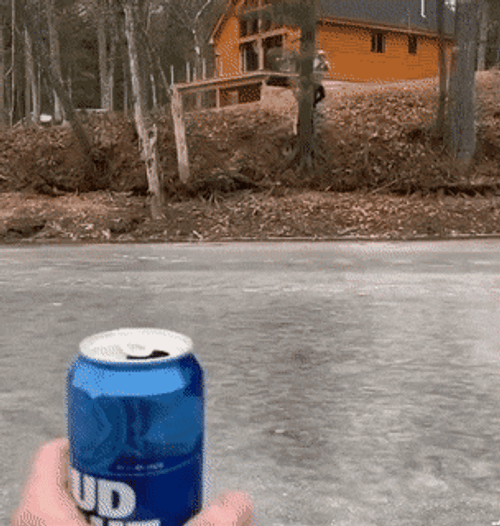 Snow Sliding Antic Hold My Beer GIF
