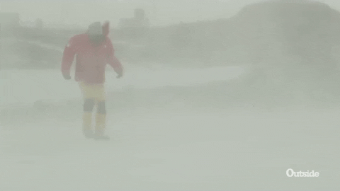 Walking In Strong Snow Storm GIF