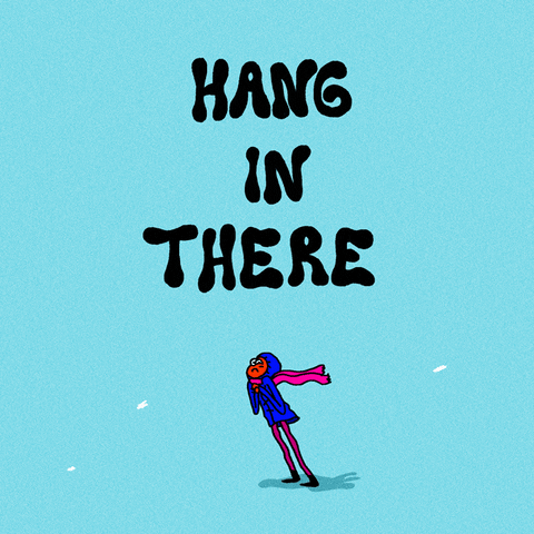 Hang In There Snow Storm Mobile Art GIF