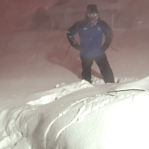 Guy Having Fun In Snow Storm GIF