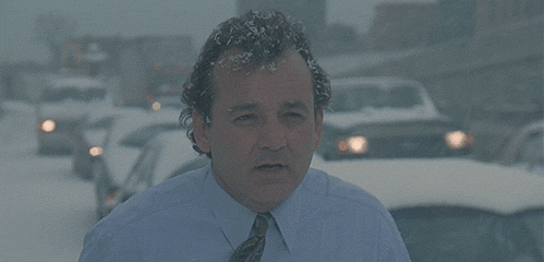 Snow Storm Freezing Bill Murray GIF