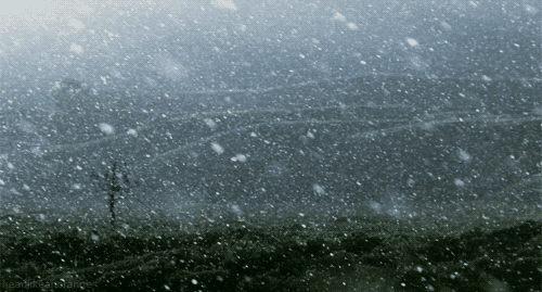Low Visibility Snow Storm In Mountain Ranges GIF