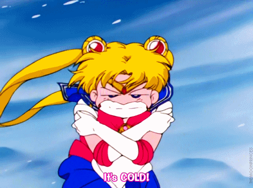 Snow Storm Freezing Sailor Moon GIF