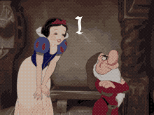 Snow White Tells Grumpy I Love You GIF