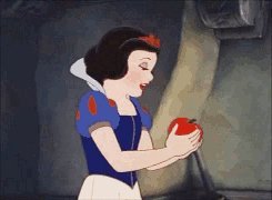 Snow White Happily Eating Apple GIF