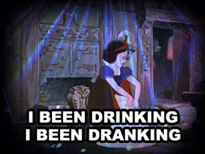 Drunk Snow White At Party GIF