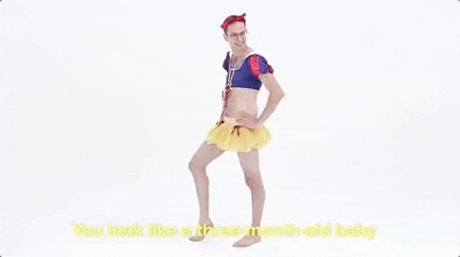 Man In Snow White Costume GIF