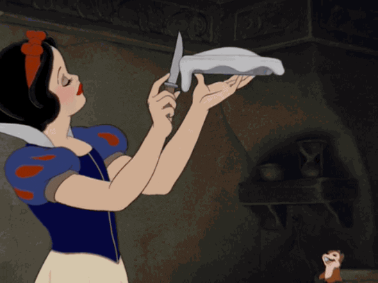 Snow White's Cutting Expertise GIF