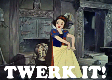 Snow White Cartoon Saying Twerk It GIF