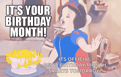 Snow White From Snow White And The Seven Dwarfs Is Celebrating Her Birthday With A Cake And Candles . GIF