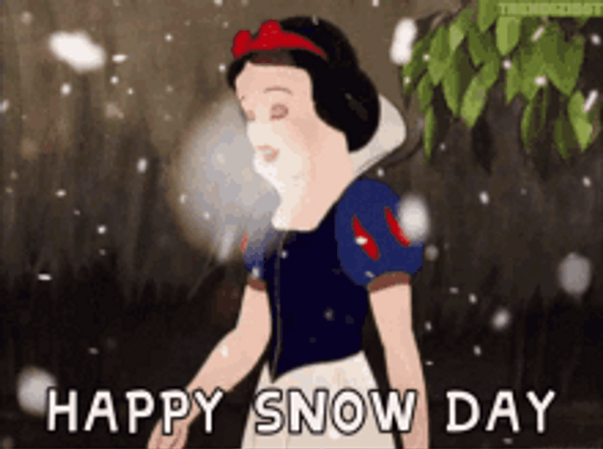 Snow White Happy Snow Day GIF