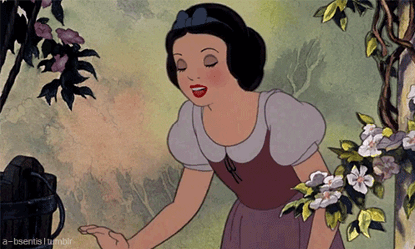 Snow White Waving Bye GIF