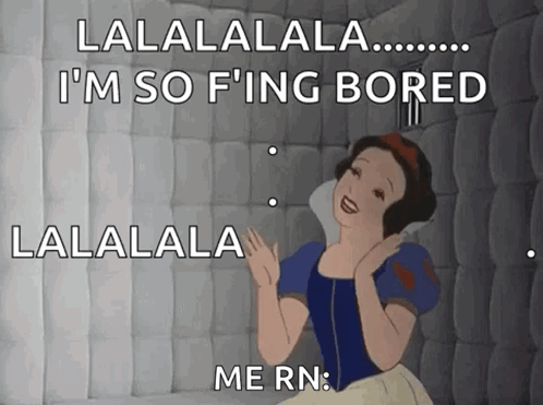 Snow White Wearing Headphones Saying Lalala
