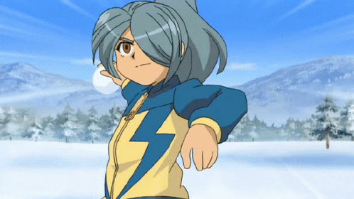Kazemaru Ichirouta Snowball Fight GIF