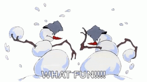 Snowball Fight What Fun GIF