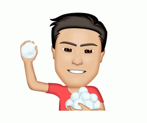 Cartoon Snowball Fight GIF