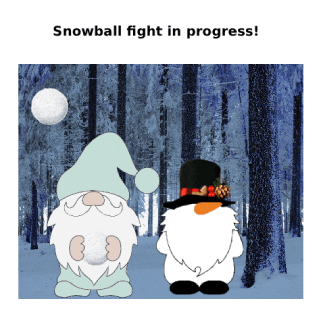 Snowball Fight Winter Elf GIF
