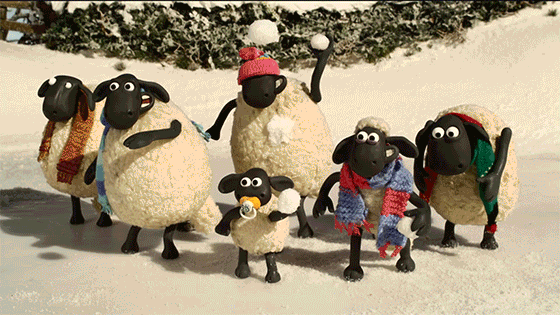 Snowball Shaun The Sheep Stop Motion GIF