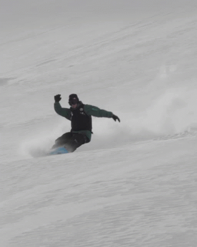 Snowboarding Snow Dust Slide GIF