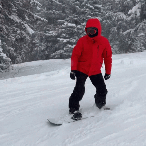 Snowboarding Snow Slope Slide GIF