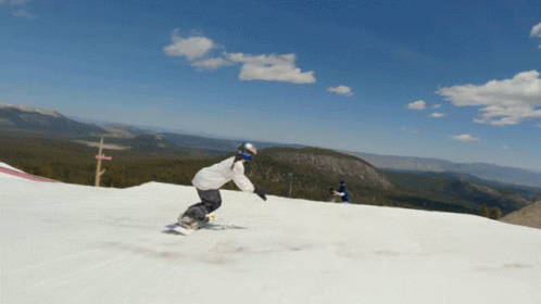 Snowboarding Spin Trick Slide GIF