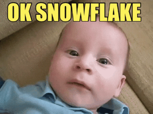 Baby Crying Snowflake GIF