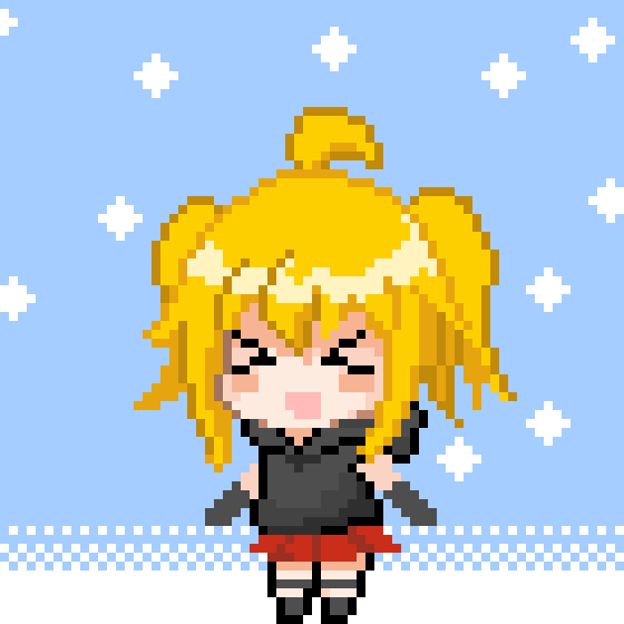 Snowing Pixel Art GIF
