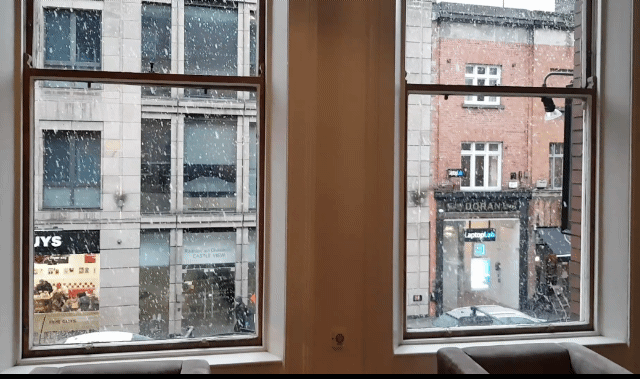 Snowing Window Scenery GIF