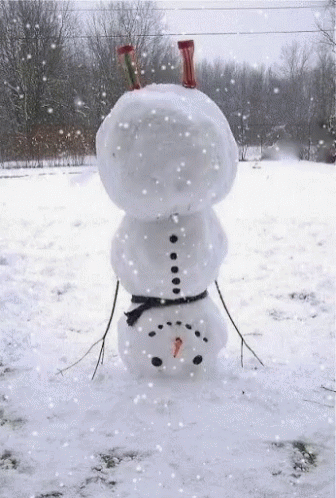 Snowman Got Stuck GIF