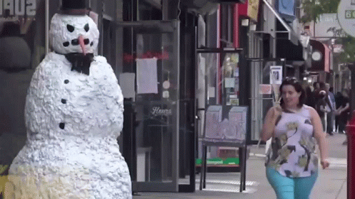 Snowman Scary Prank GIF
