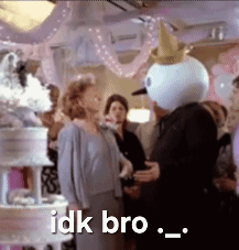Snowman Head Man Talking to Woman Says IDK Bro