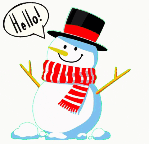 Snowman Hello Have A Great Evening GIF