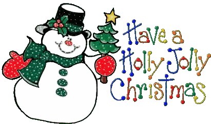 Snowman With Christmas Tree And Holly Jolly Christmas