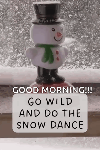 Snowman with Top Hat and Scarf