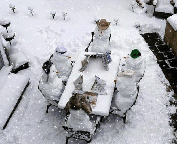 Snowmen Winter Christmas GIF