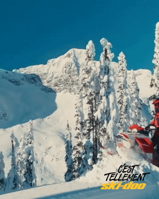 Snowmobile Jump Slow Motion GIF