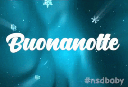 Snowy Buonanotte Greeting GIF