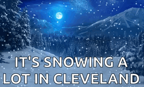 Snowy Cleveland Scene It's Snowing