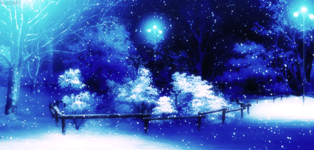 Snowy Forest Background GIF